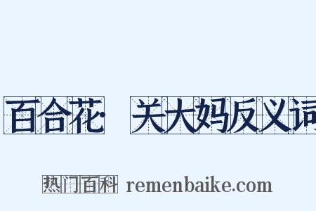 百合花·关大妈反义词是什么意思的图片